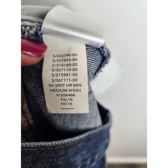 GAP Denim button fly mini jean skirt sz 26 raw hem boho festival rodeo y2k - Picture 7 of 9